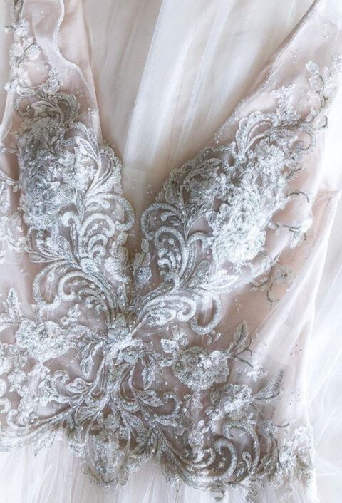 Wedding Dress with decoration