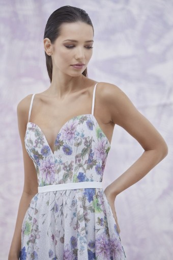 Savin London Style Myla Dress #2 Ivory/Purple thumbnail