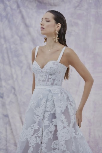 Savin London Style Aisha Dress Lined #2 Gold/Ivory thumbnail