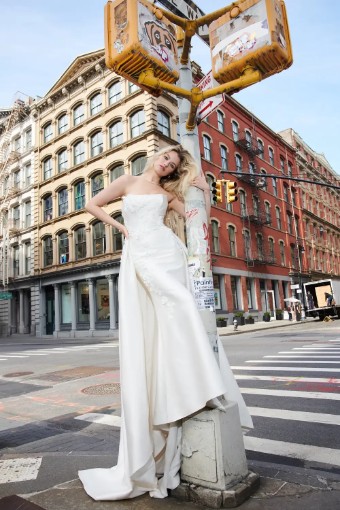 Justin Alexander Signature Style Dickinson 99319 - Dress and Overskirt #3 thumbnail