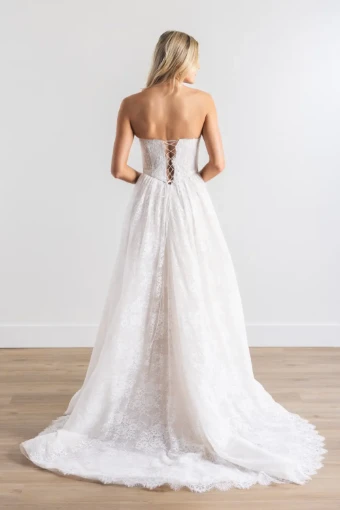 Wtoo by Watters Style Charlotte 14130M Modest Version Lace Up Back #1 thumbnail