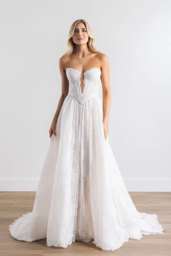 Wtoo by Watters Style Charlotte 14130M Modest Version Lace Up Back #0 default thumbnail