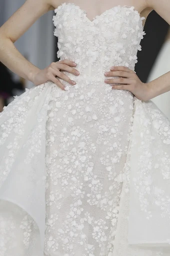 Lazaro Style Charlotte Dress and Detachable Train #3 thumbnail