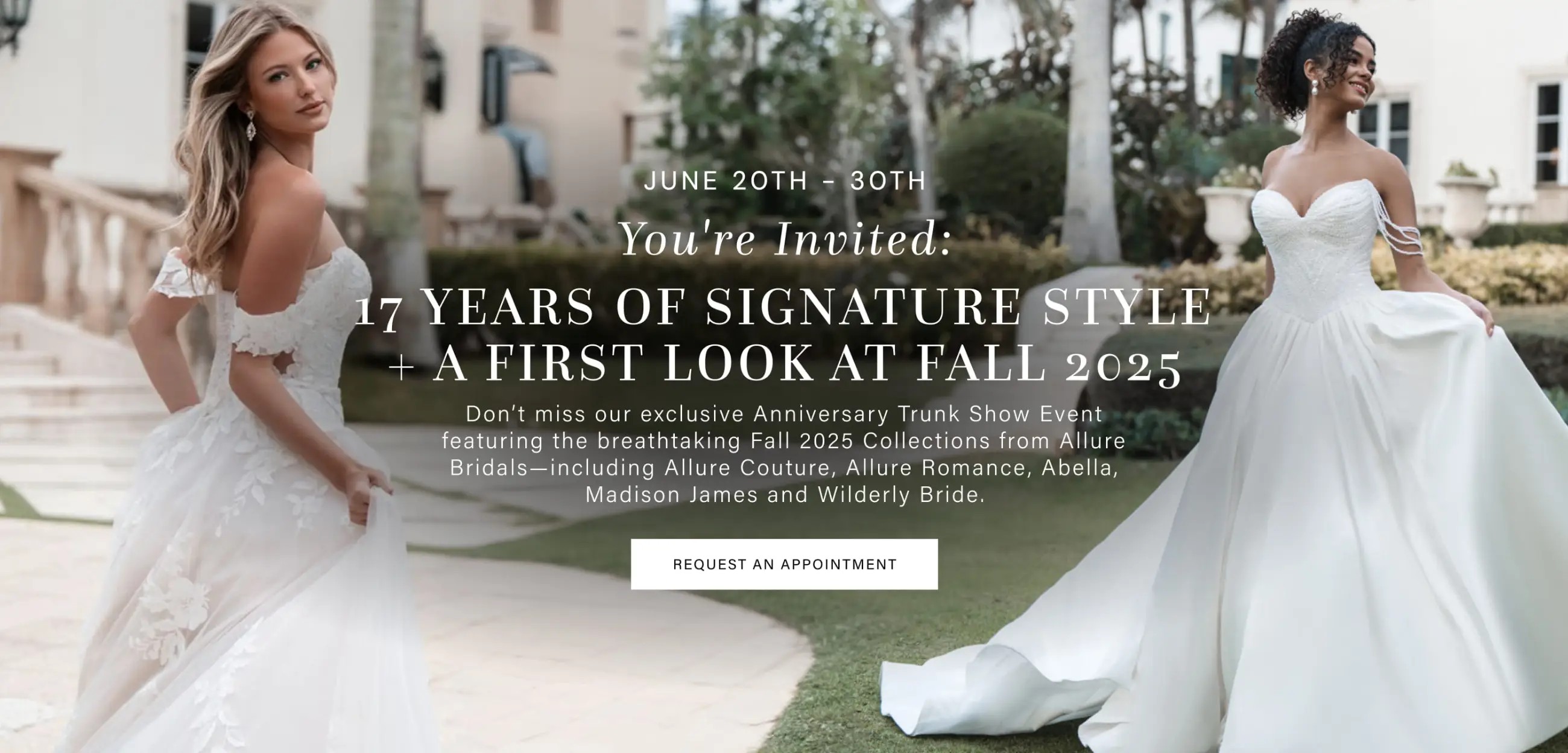 Signature Bridal Anniversary event and Allure Trunk Show
