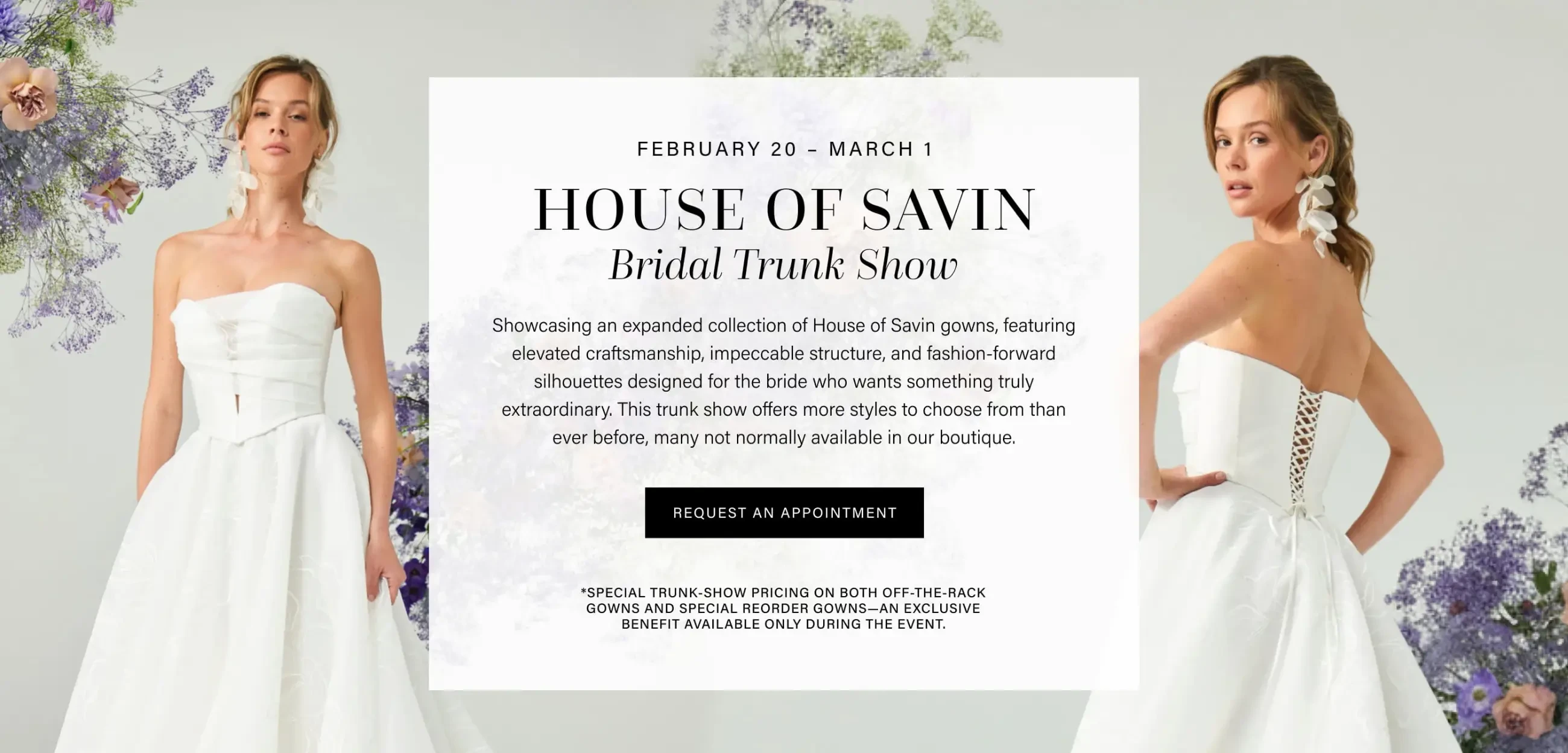 House of Savin Bridal Trunk Show at Signature Bridal Salon