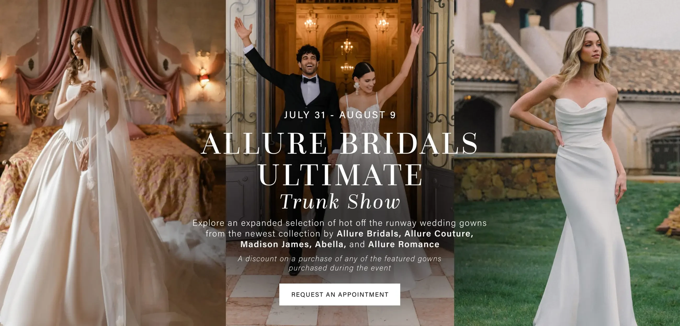 Allure Bridals Ultimate Trunk Show Banner