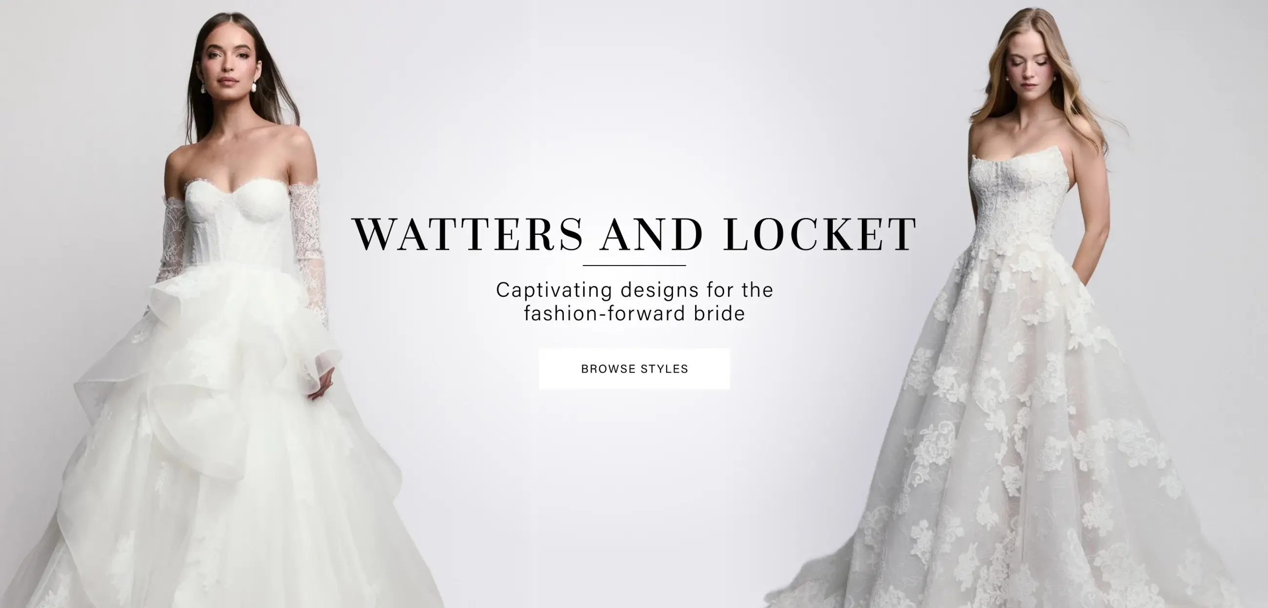 Watters and Locket Wedding Dresses at Signature Bridal Salon in Austin, TX