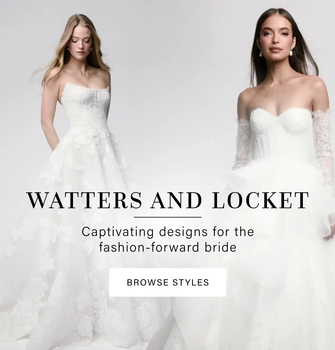 Watters and Locket Wedding Dresses at Signature Bridal Salon in Austin, TX