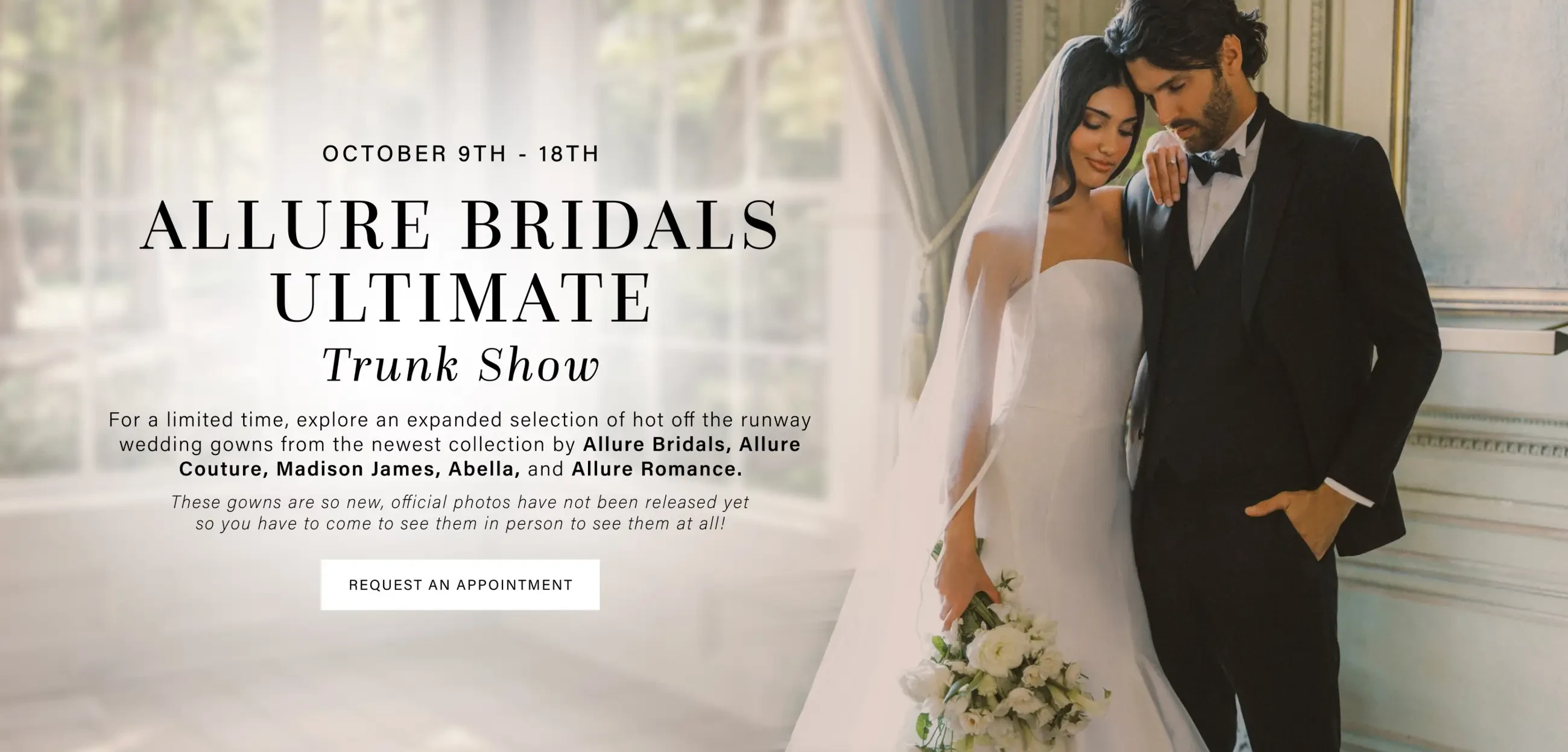Allure Bridals Ultimate Trunk Show desktop banner image